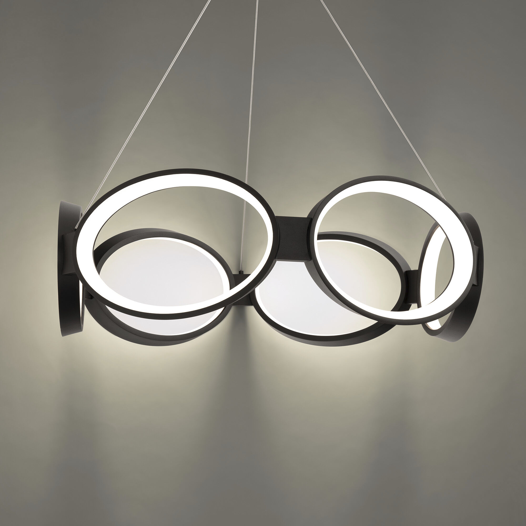 Solitaire LED 26.63 inch Black Chandelier Ceiling Light, dweLED