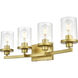 Saanvi 4 Light 25 inch Brass Bath Sconce Wall Light