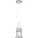 Franklin Restoration Small Canton LED 7 inch Polished Nickel Mini Pendant Ceiling Light in Clear Glass