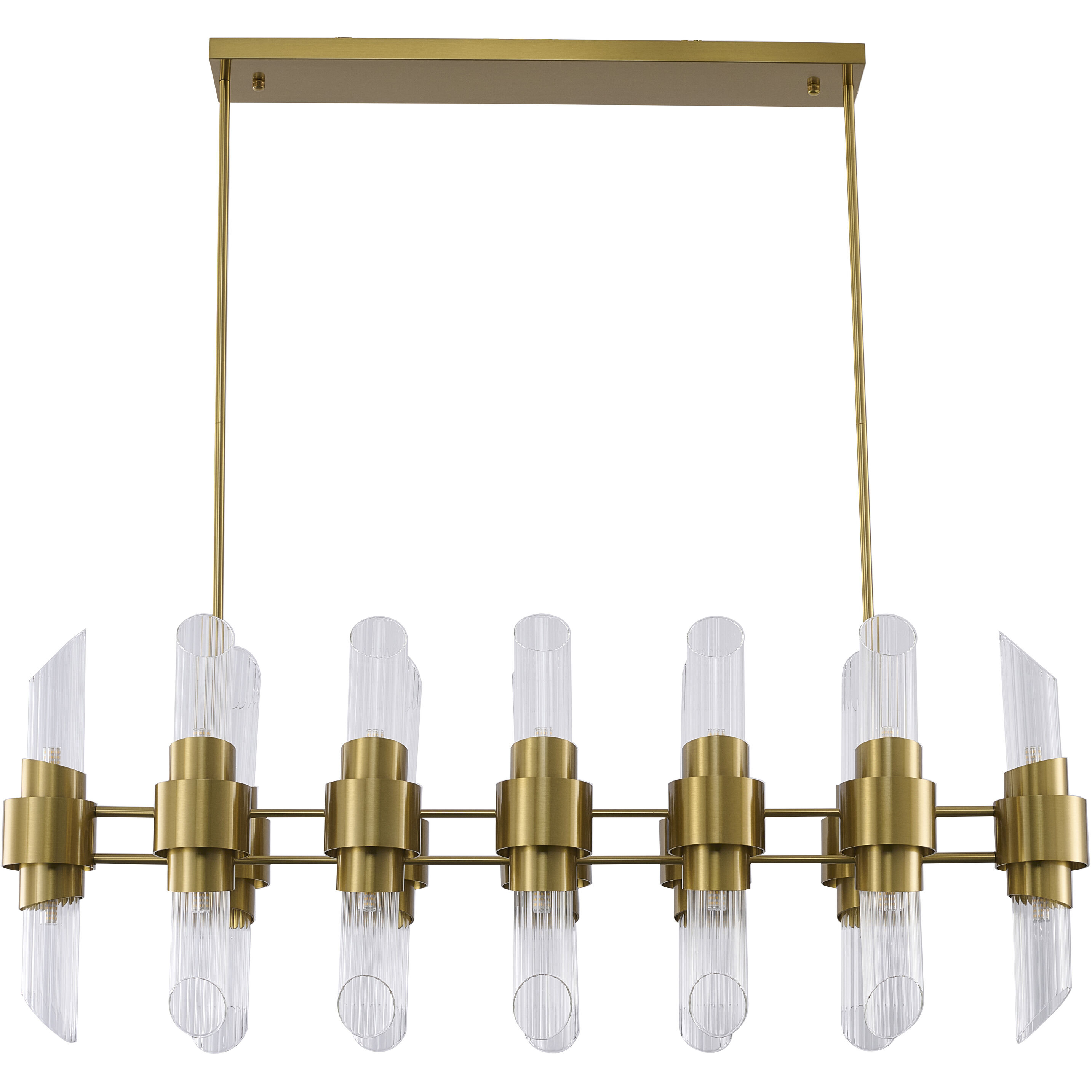 Canada 20 Light 12.2 inch Satin Brass Chandelier Ceiling Light