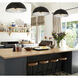 Landry 1 Light 20 inch Matte Black and Chrome Pendant Ceiling Light