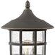 Freeport Coastal Elements LED 21 inch Oil Rubbed Bronze Outdoor Post Mount Lantern, Low Voltage