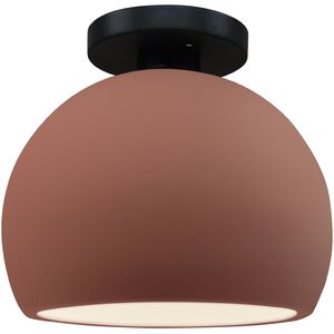Radiance 1 Light 7 inch Canyon Clay and Matte Black Semi Flush Ceiling Light