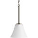 Bravo 1 Light 7 inch Antique Bronze Mini-Pendant Ceiling Light in Bulbs Not Included, Etched