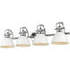 Yep Duncan Vanity Wall Light in Chrome, White