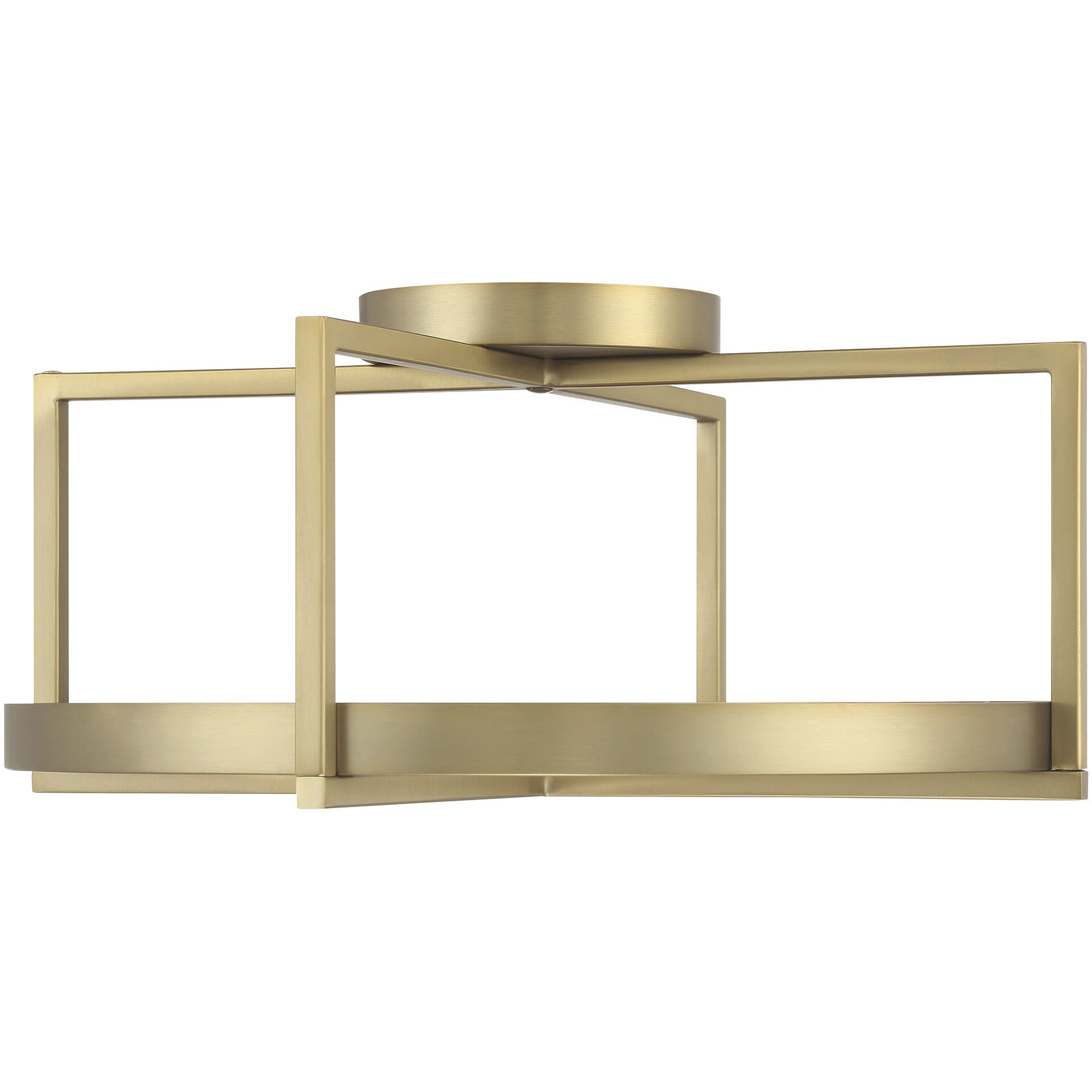 Boada LED 18 inch Soft Brass Semi Flush Ceiling Light