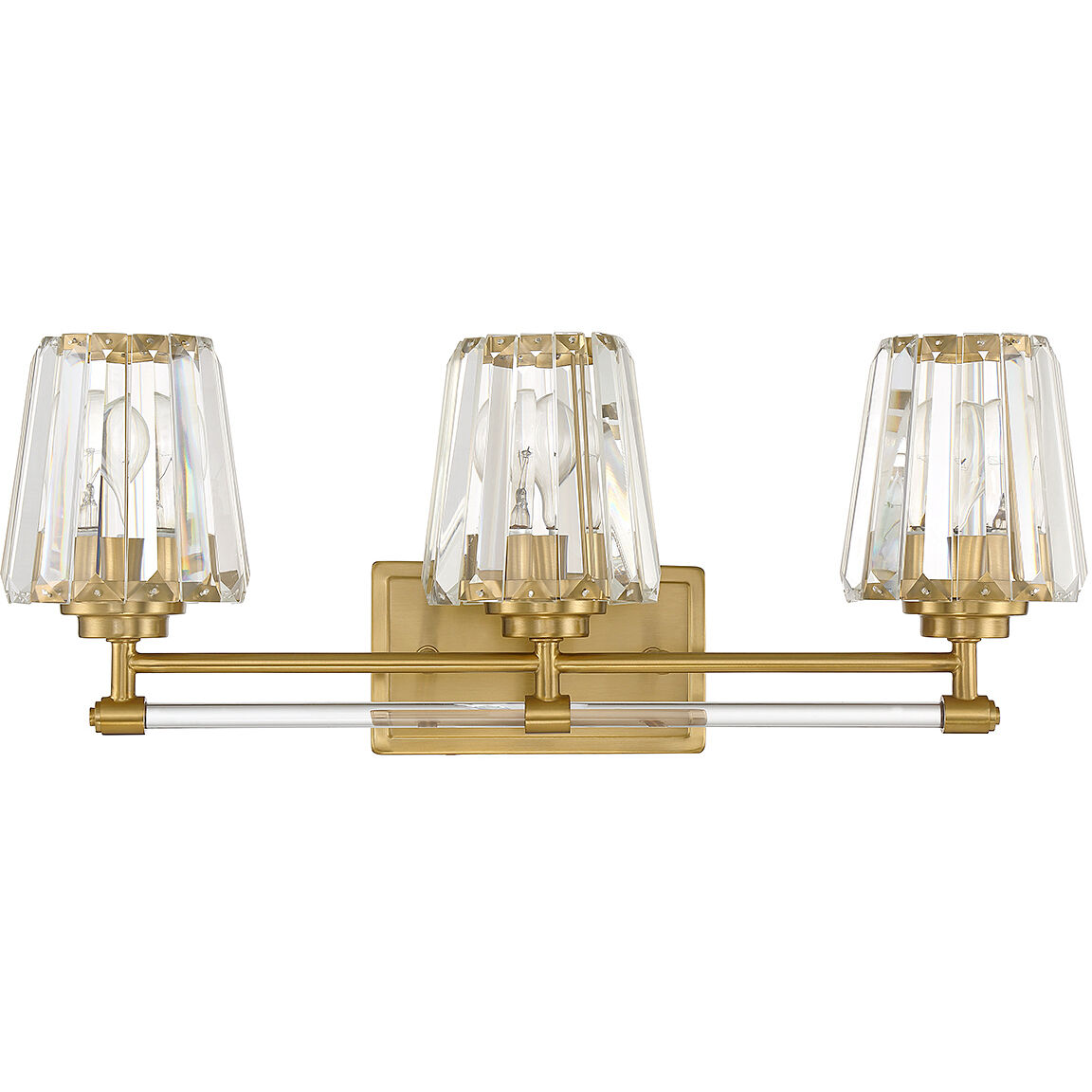 Garnet 3 Light 24 inch Warm Brass Bathroom Vanity Light Wall Light