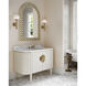 Briallen 48 X 34.25 inch Caviar Black/Natural/White/Light Antique Brass Vanity with Undermount Sink