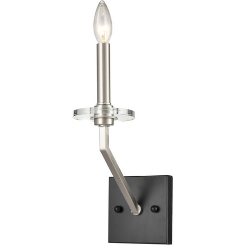 Raleigh 1 Light 4.5 inch Black Satin Nickel Sconce Wall Light