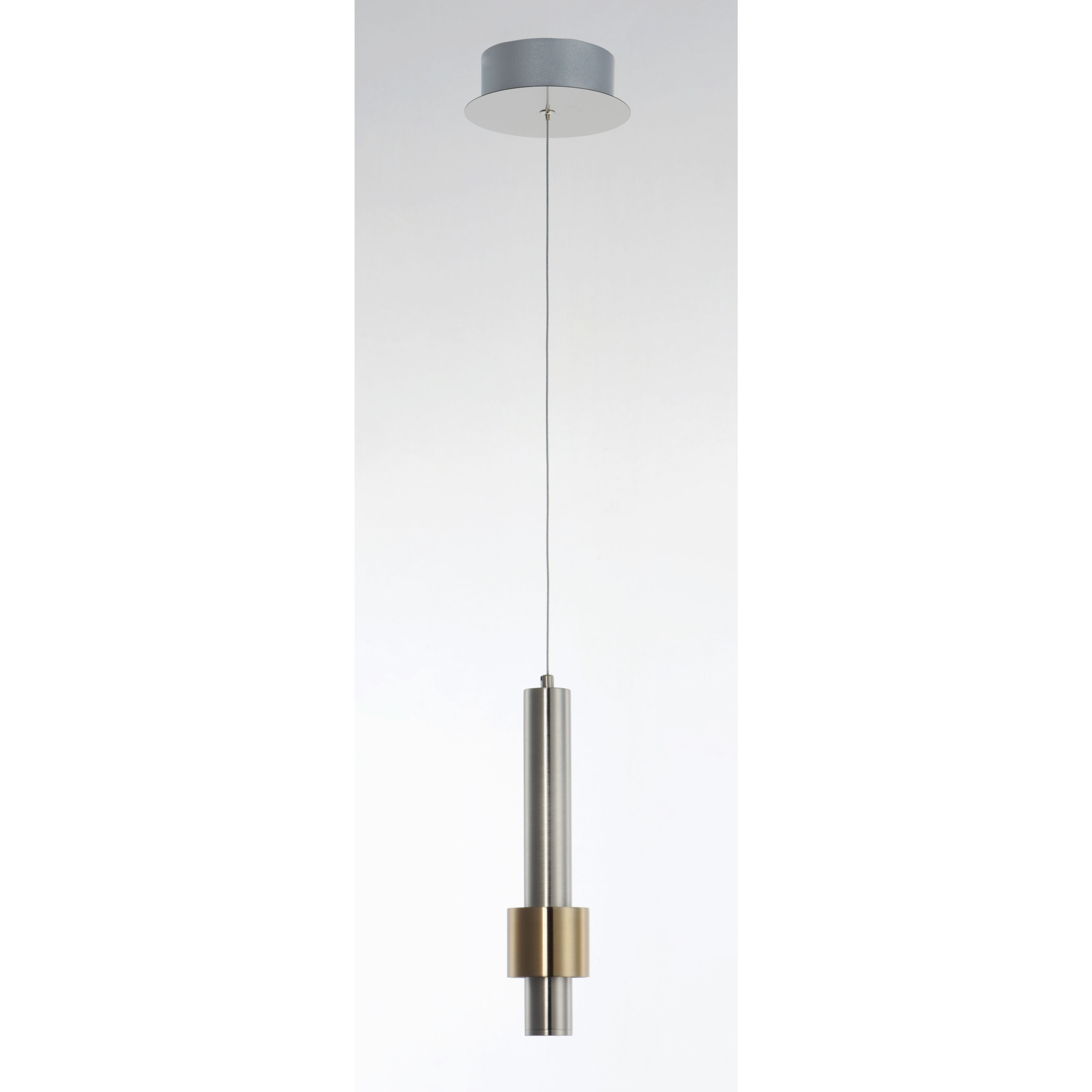 Reveal LED 3 inch Satin Nickel and Satin Brass Single Pendant Ceiling Light