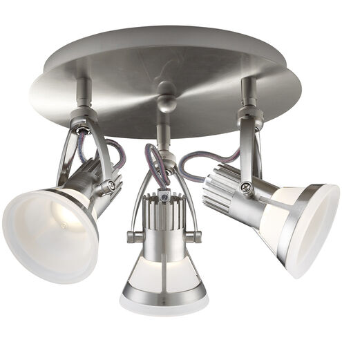 Vortex 3 Light 120V Satin Nickel Track Ceiling Light