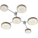 Iris LED 54.7 inch Metallic Beige Silver with Nutmeg Sconce & Flush Mount Wall Light, Hub and Spoke