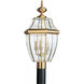Lancaster 3 Light 24 inch Polished Brass Outdoor Post Lantern