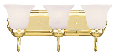 Riviera 3 Light 18 inch Polished Brass Bath Vanity Wall Light