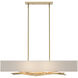 Brindille 4 Light 42 inch Modern Brass Pendant Ceiling Light in Flax
