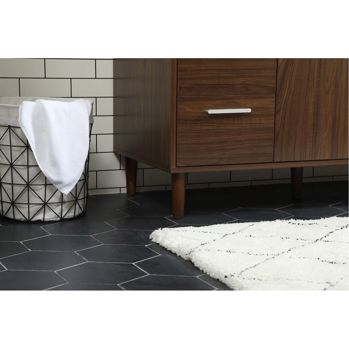 Baldwin 48 X 22 X 34 inch Walnut Vanity Sink Set