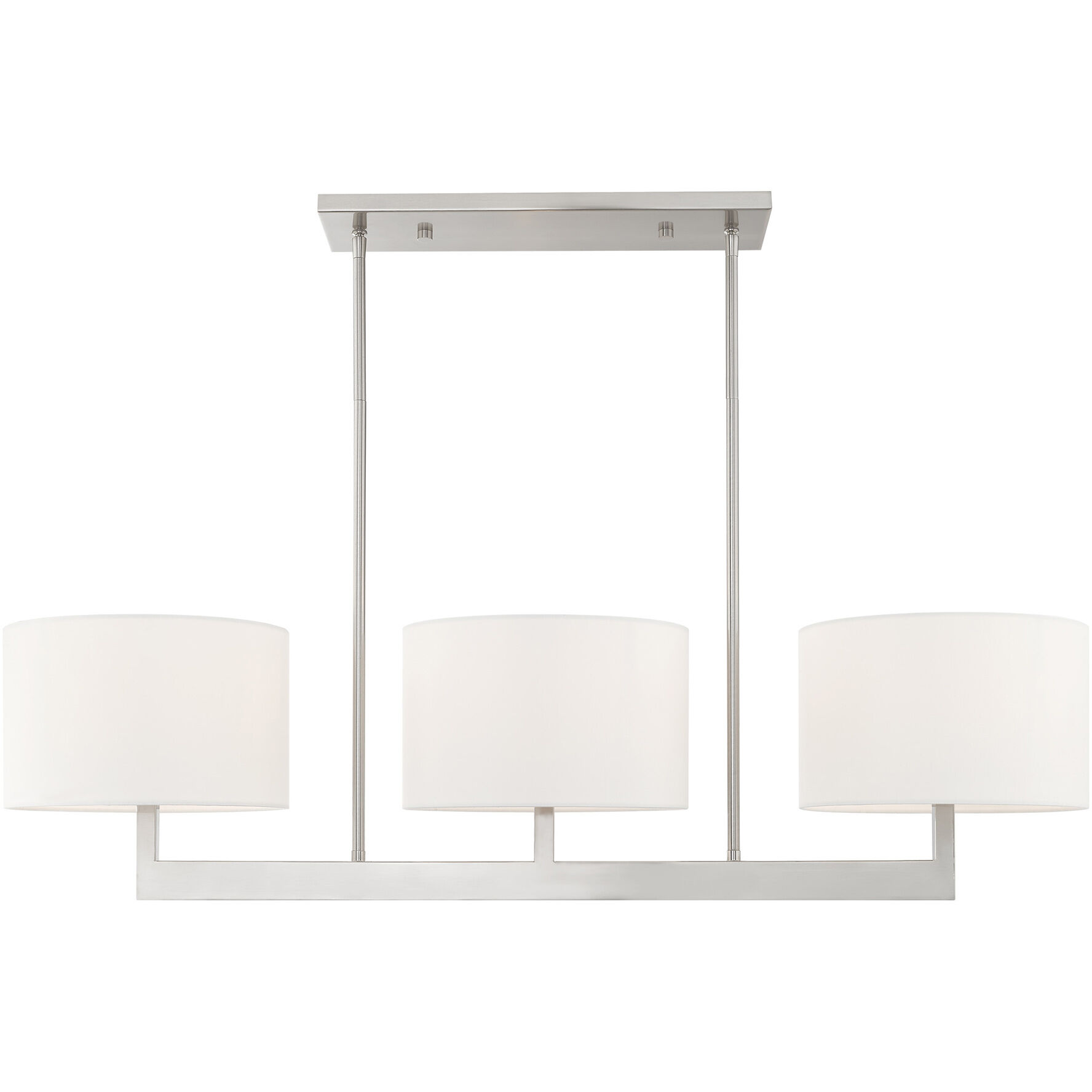 Hayworth 3 Light 42 inch Brushed Nickel Linear Chandelier Ceiling Light