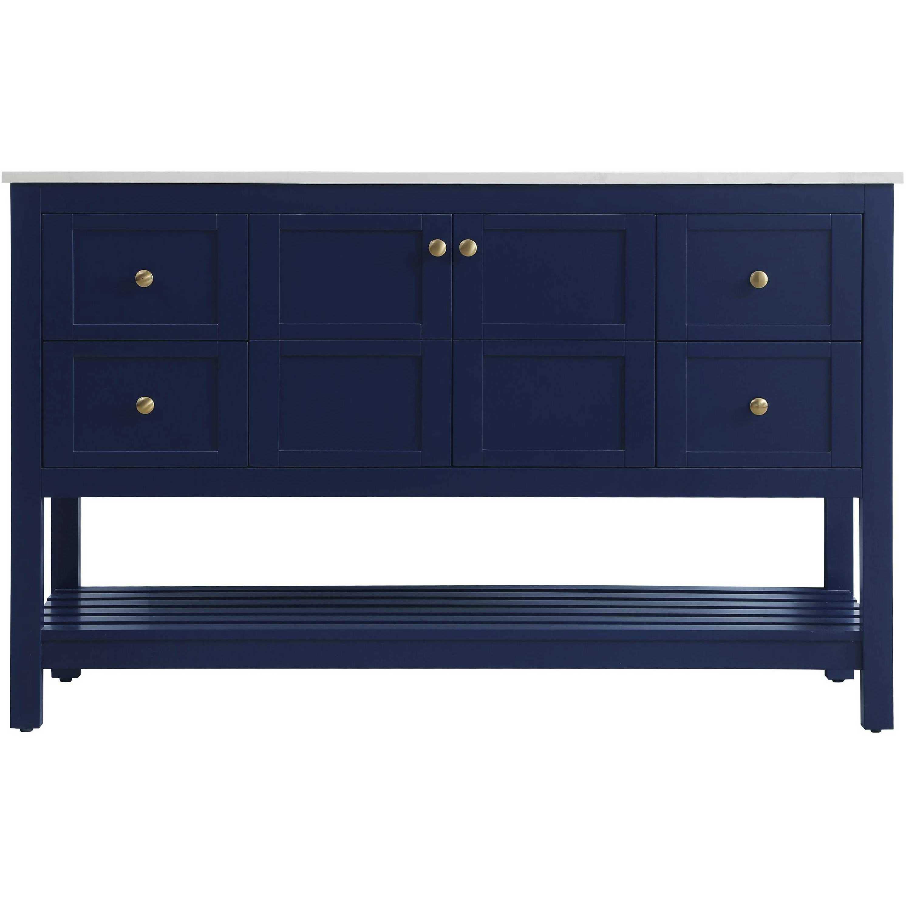 Theo 54 X 34 inch Blue Bathroom Vanity Cabinet