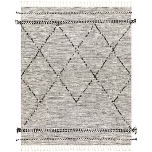 Zanafi 120 X 96 inch Black/Cream Handmade Rug in 8 x 10