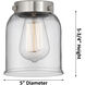 Edison Small Bell 3 Light 10 inch Matte Black Multi-Pendant Ceiling Light, Edison