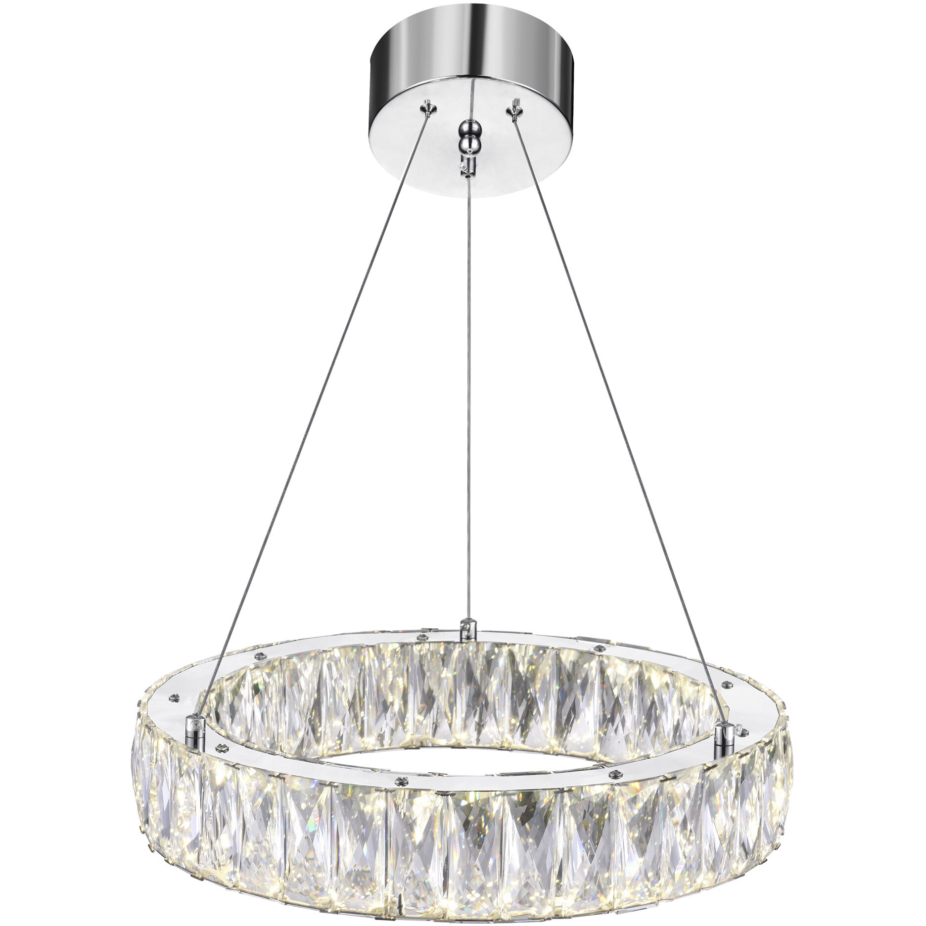 Juno LED 16 inch Chrome Chandelier Ceiling Light