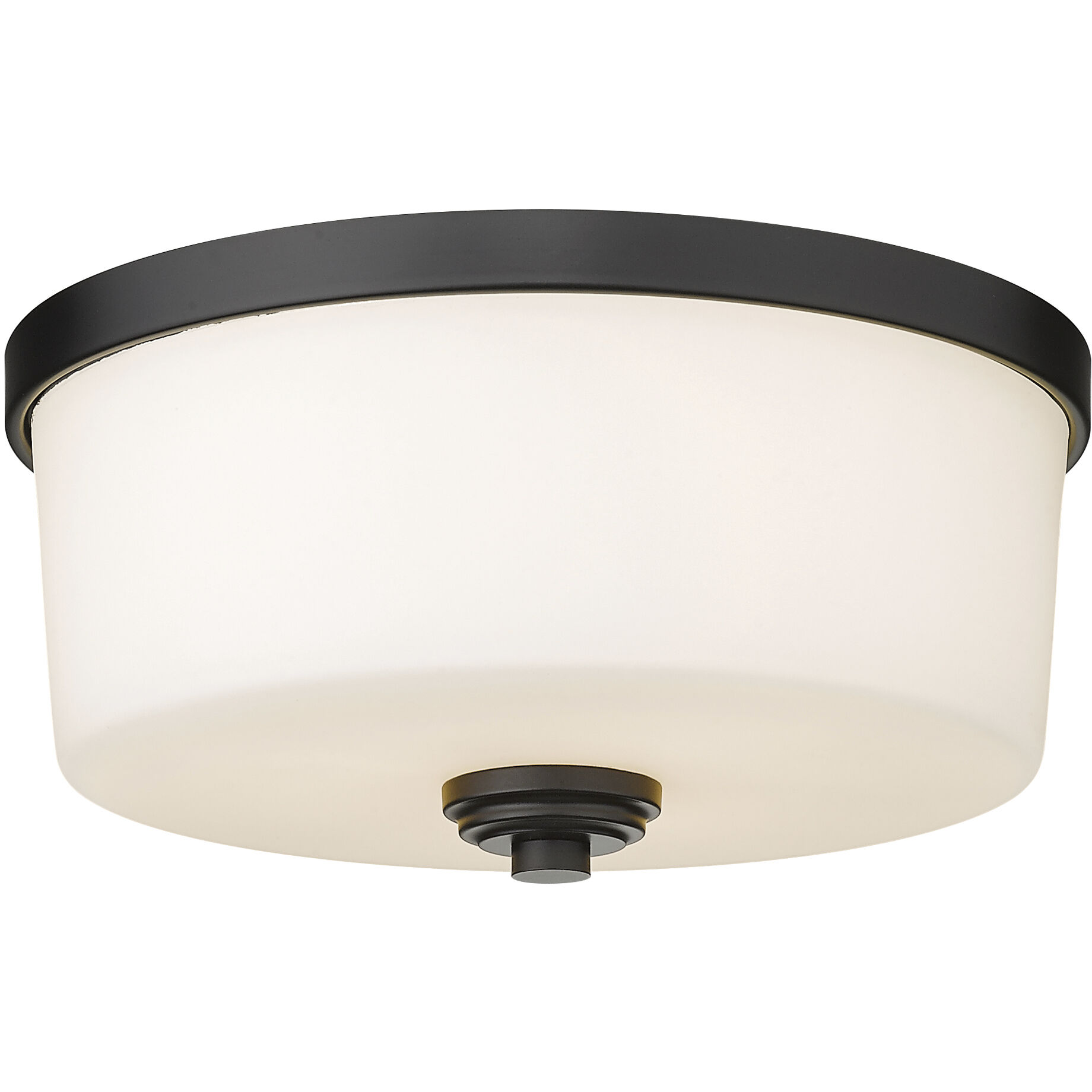 Arlington 3 Light 14 inch Matte Black Flush Mount Ceiling Light