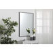 Monet 40 X 30 inch Black Wall Mirror