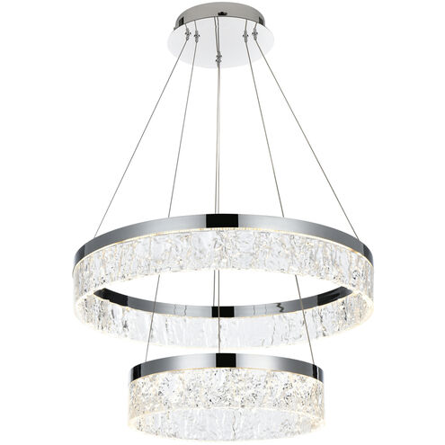 Linden 2 Light 22 inch Chrome Chandelier Ceiling Light