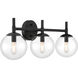 Auresa 3 Light 26 inch Coal Bath Vanity Wall Light