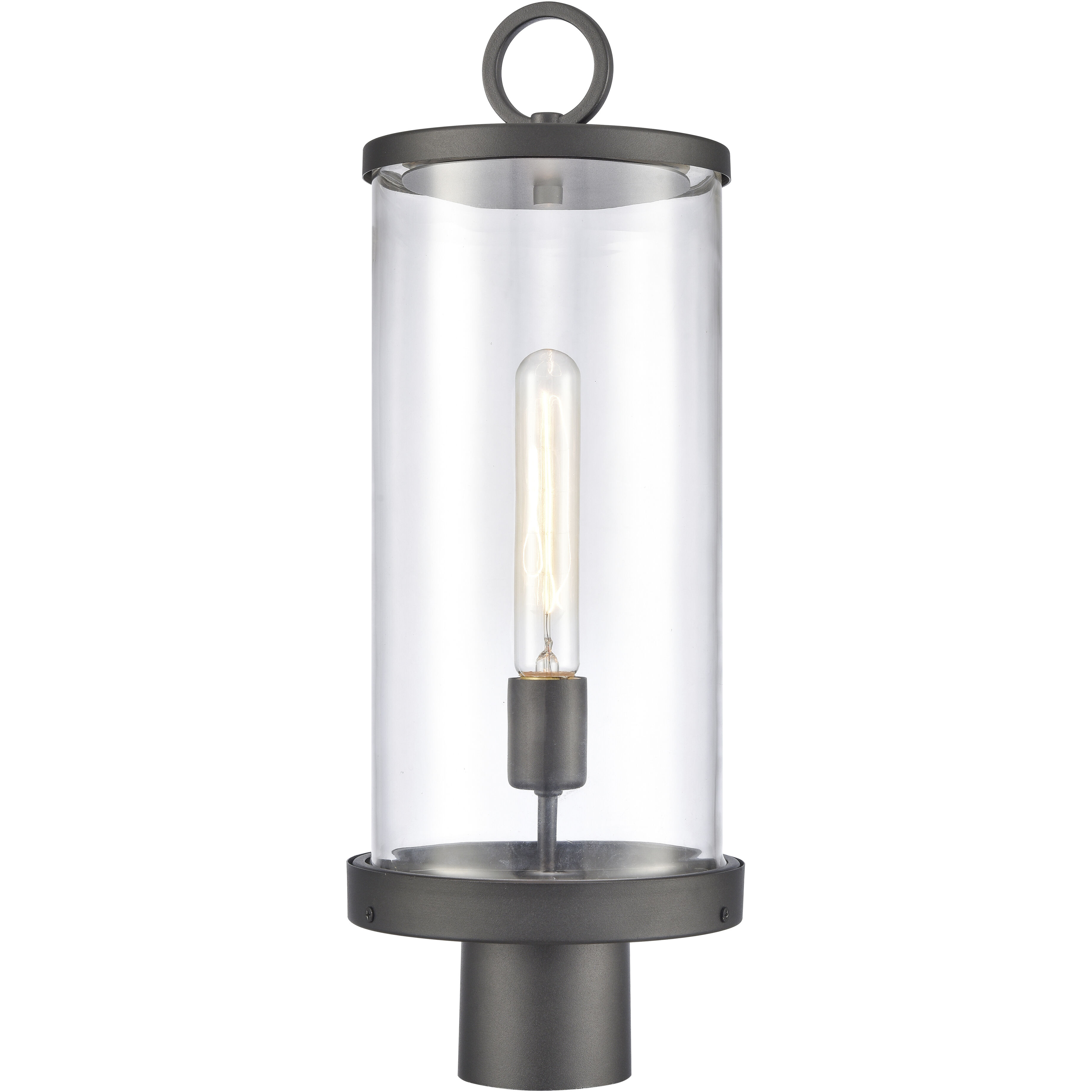 Hopkins 1 Light 20.75 inch Charcoal Outdoor Post Light