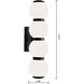 Celeste Sconce Wall Light in Matte Black