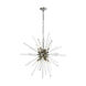 Ice Geist 8 Light 33 inch Polished Nickel and Clear Crystal Pendant Ceiling Light