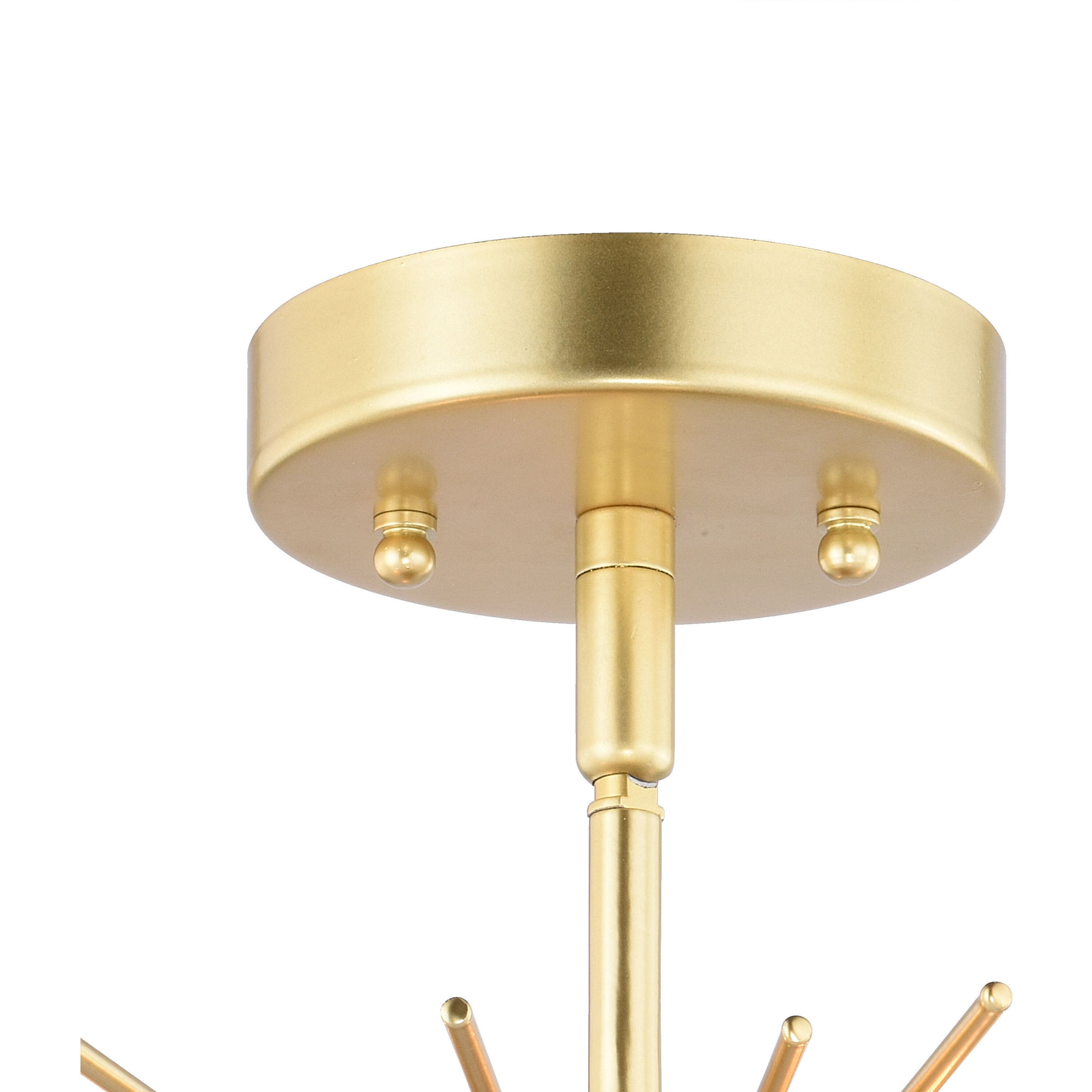 Nikko LED 16 inch Gold Semi-Flush Mount Ceiling Light