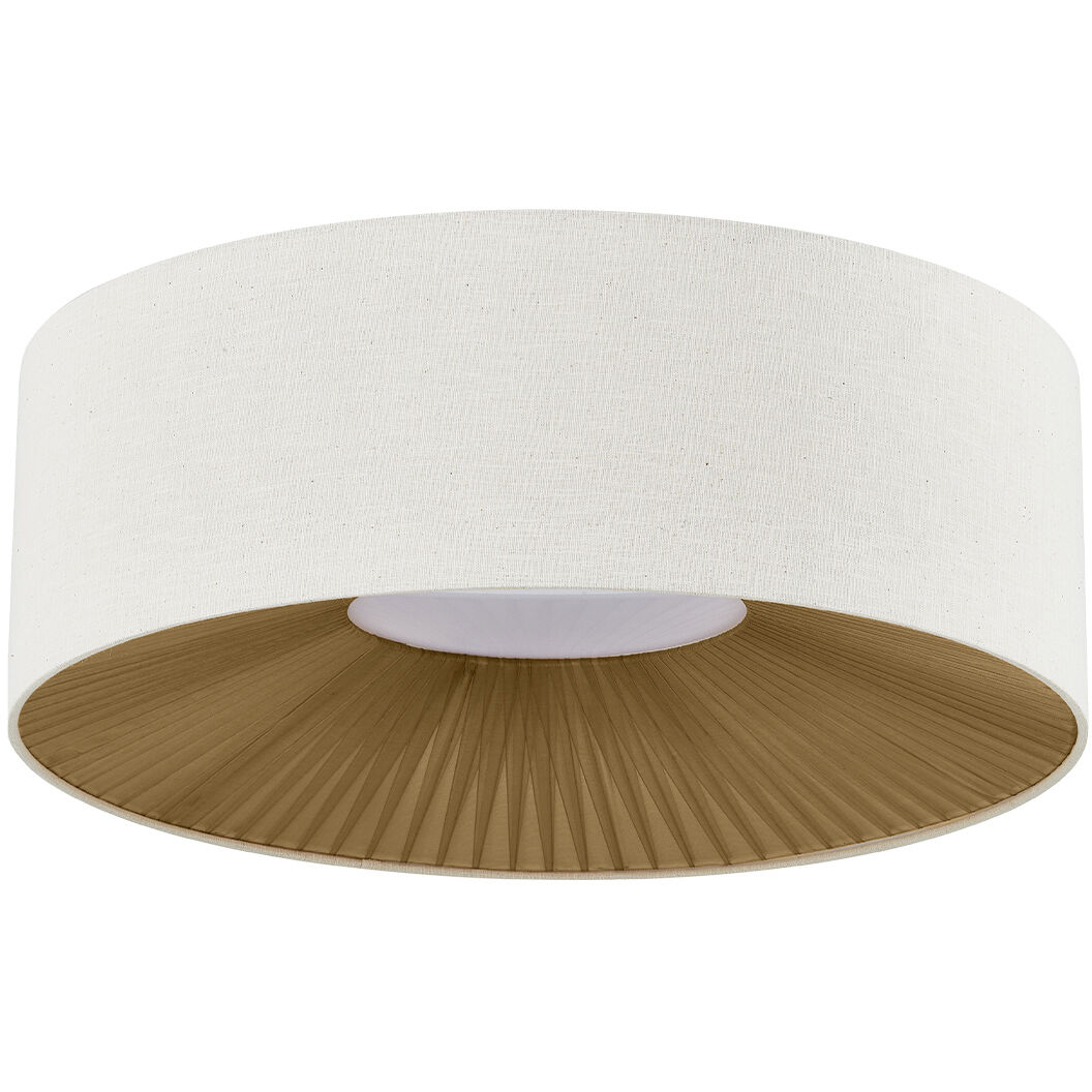 Textile Collection 6 Light 24 inch Matte Black Flush Mount Ceiling Light, Warren Family