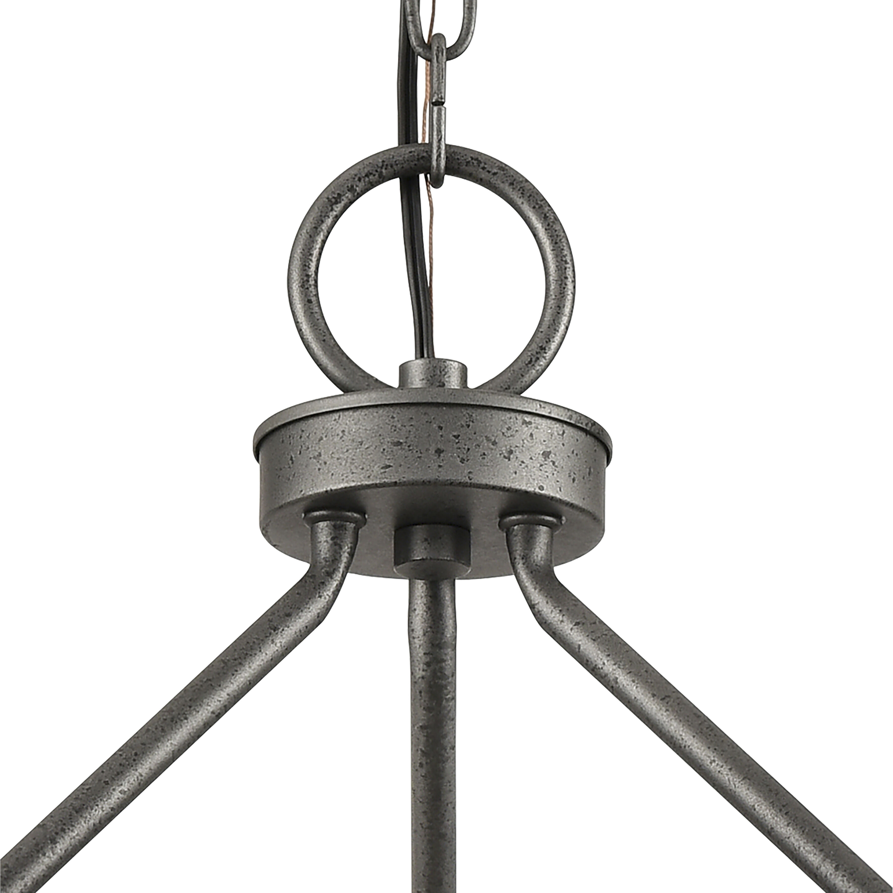 North Shore 3 Light 24 inch Iron with Palisade Gray Outdoor Pendant