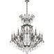 Renaissance Rock Crystal 16 Light 38 inch Heirloom Bronze Chandelier Ceiling Light in Rock Clear
