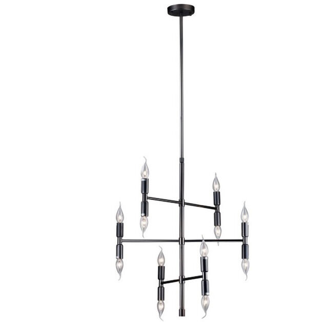 DU Series 24 inch Smoke Metal Pendant Ceiling Light, Multi-Arm