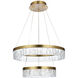 Linden 2 Light 22 inch Satin Gold Chandelier Ceiling Light