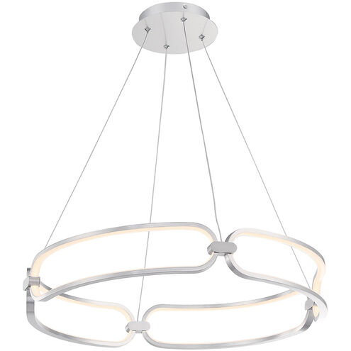 Charmed LED 24 inch Brushed Nickel Pendant Ceiling Light in 24in, dweLED