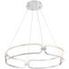 Charmed LED 24 inch Brushed Nickel Pendant Ceiling Light in 24in, dweLED