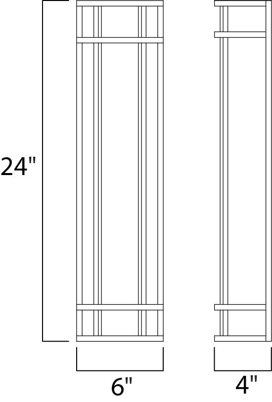 Moon Ray LED 24 inch Bronze Outdoor Wall Mount