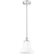 Fleur 1 Light 8 inch Brushed Nickel Pendant Ceiling Light