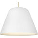 Madi LED 16 inch Lacquered Brass with Matte White accents Pendant Ceiling Light