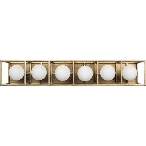 Plaza LED 28.38 inch Havana Gold and Carbon Bath Vanity Wall Light