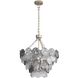 Cascada 8 Light 20.13 inch Aegean Silver Pendant Ceiling Light in Smoke Plated Glass, 3 Tier