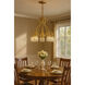 Plantation 5 Light 22.25 inch Burnished Brass Indoor Chandelier Ceiling Light