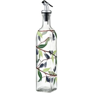 Olives Green with Brown Oil and Vinegar Bottle