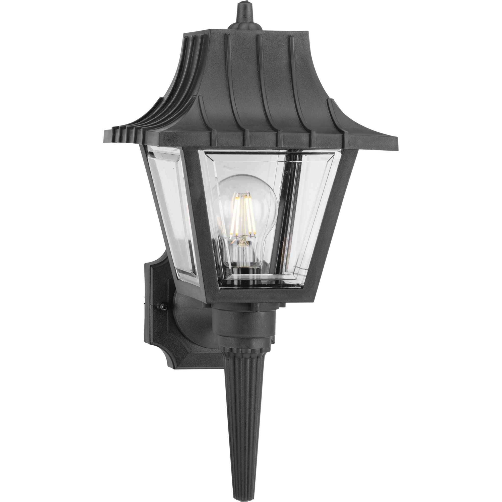 Mansard 1 Light 17 inch Textured Black Outdoor Wall Lantern