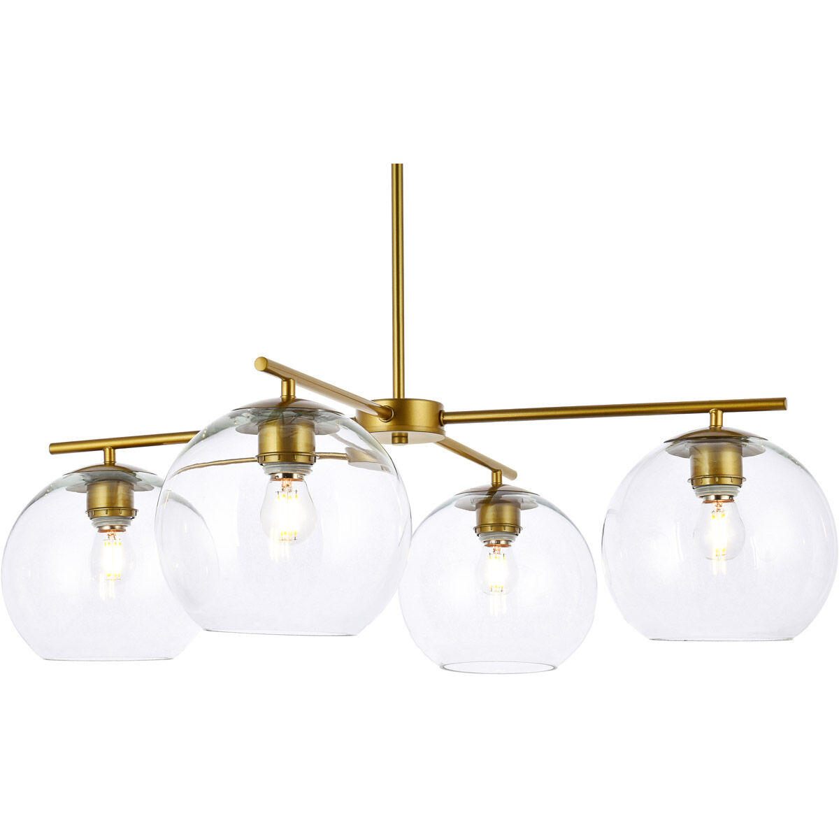 Opus 4 Light 31 inch Brass Pendant Ceiling Light