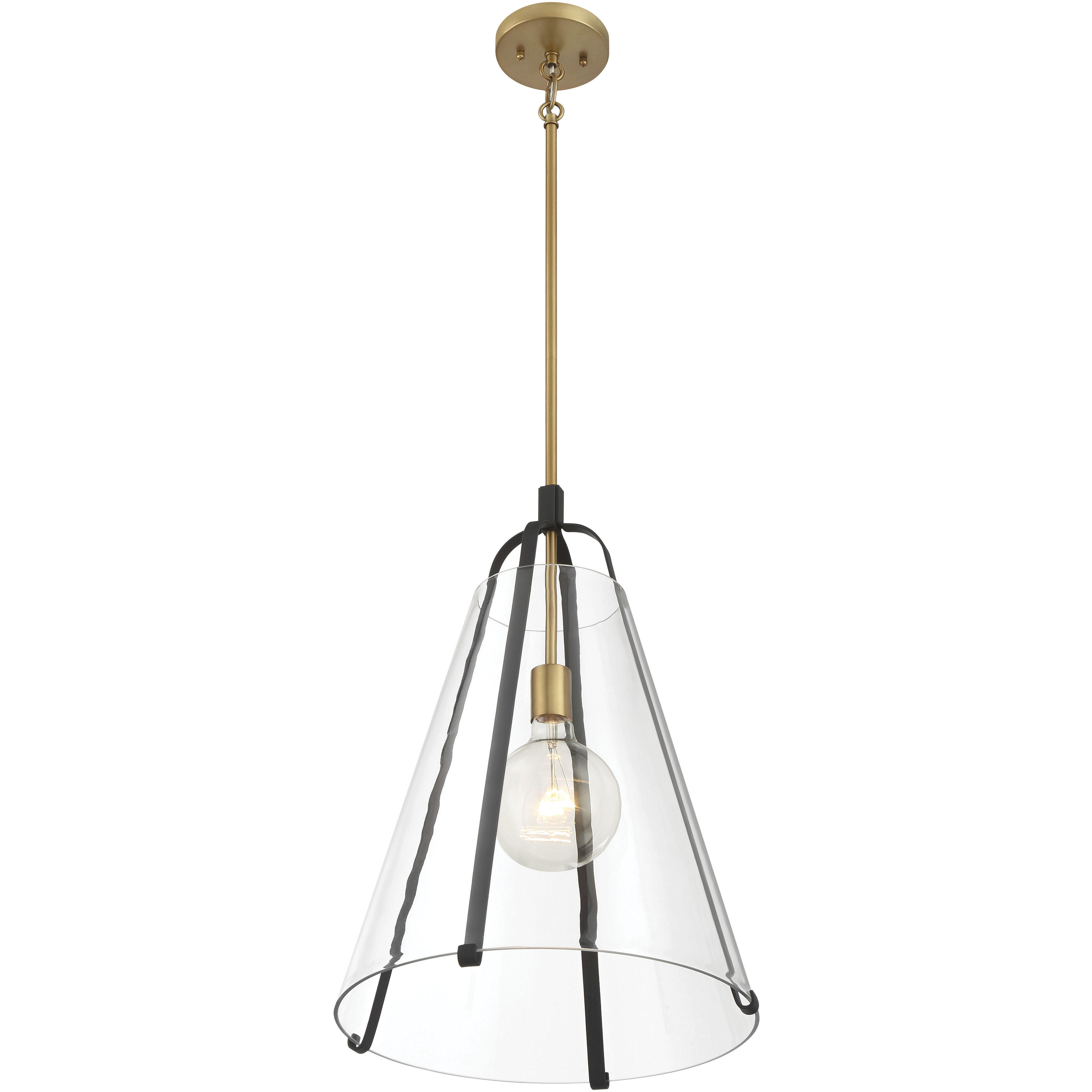 Paxos 1 Light 15.5 inch Legacy Brass and Sand Coal Pendant Ceiling Light